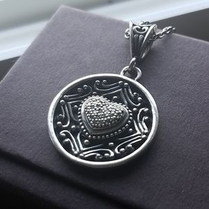 Silver 925 Heart diamond pendant